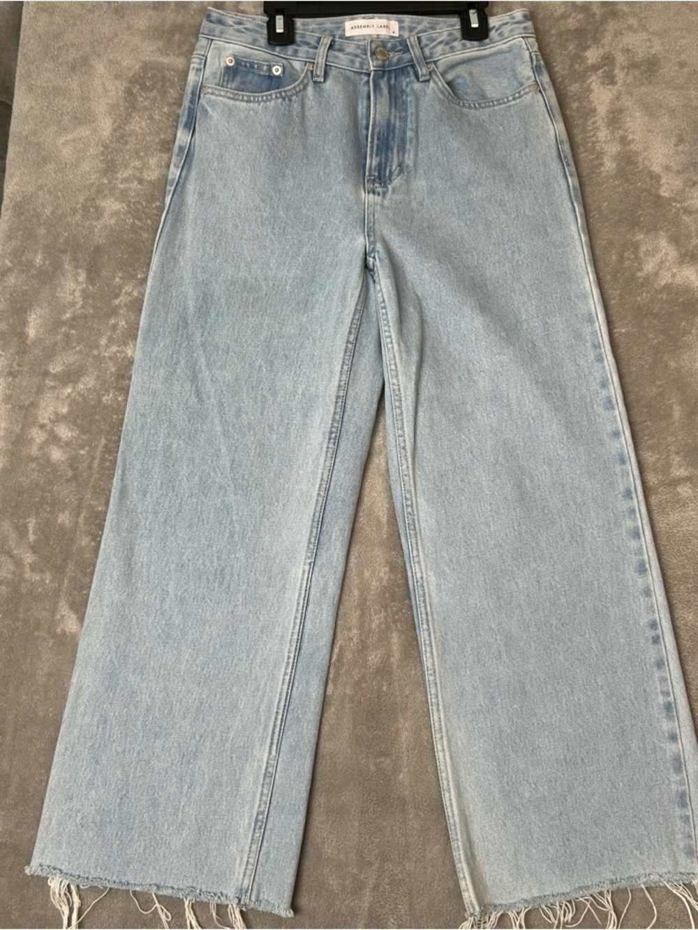 Assembly Label Jeans Straight Relaxed Fit Blue Denim Jeans Women’s Size 8 - Picture 2 of 16